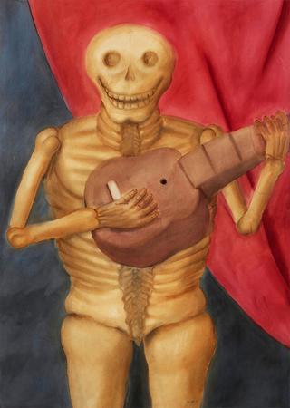 Death Playing a Guitar