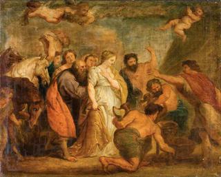 Briseis Restored to Archilles (after Peter Paul Rubens)