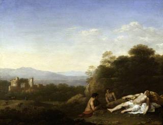 Landscape with a Satyr and Antiope