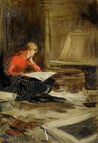 Study of a Girl Seated Reading