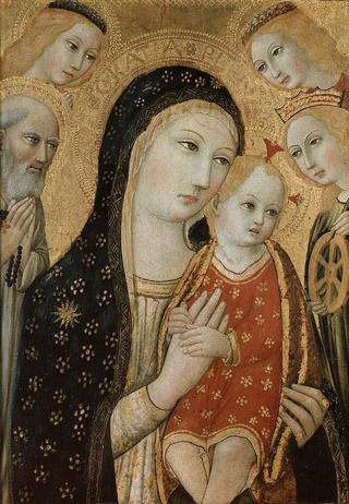 圣母和圣子亚力山大的耶罗姆、凯瑟琳和天使