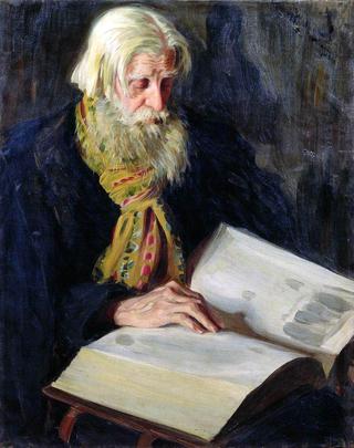 An Old Man Reading