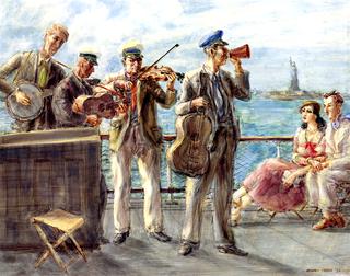 Band Playing by the Hudson