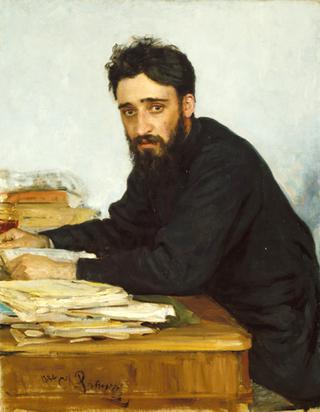 Portrait of writer Vsevolod Mikhailovich Garshin.