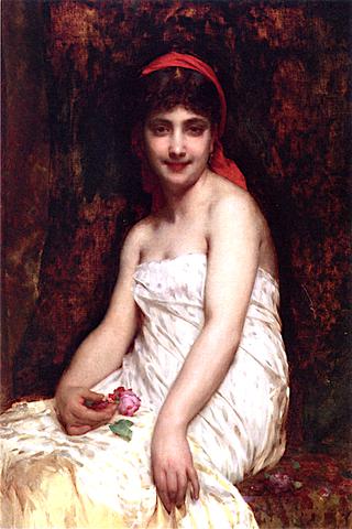 A Young Beauty with Roses