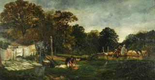 A Glade in Cadzow Forest:  Clothes Drying