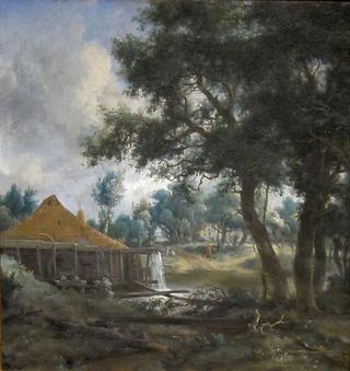 Water Mill with Smoking Chimney