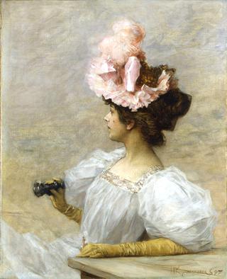 Woman with Opera Glasses