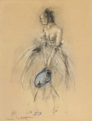 Young woman with broken pitcher