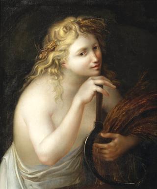 Ceres Holding a Sheaf of Wheat and a Scythe