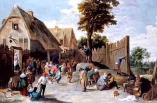 Peasants Dancing outside a Tavern