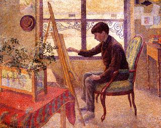 Portrait of Georges Pissarro in Camille Pissarro's Studio