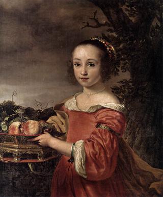 Petronella Elias with a Basket of Fruit