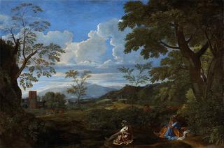 Landscape with a Woman Washing Her Feet