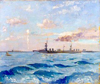 1918年8月11日，一艘飞艇在弗里斯海岸被摧毁