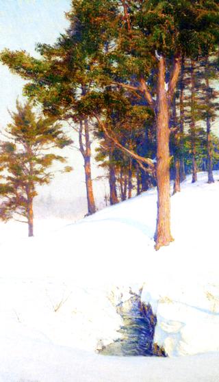 Winter Landscape with Stream
