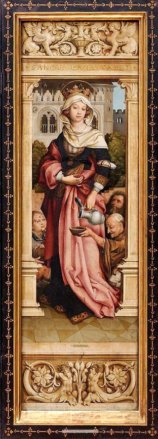 圣塞巴斯蒂安殉难记~左幅：圣伊丽莎白