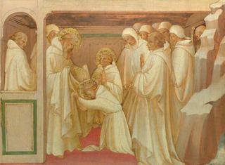 St Benedict Admitting Sts Maurus and Placidus into the Benedictine Order