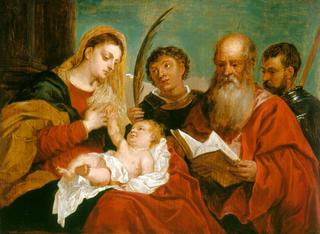 圣母和圣子斯蒂芬、哲罗姆和莫里斯