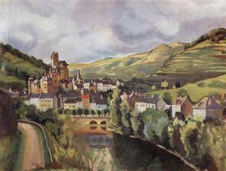 Auvergne. Town of Esteng