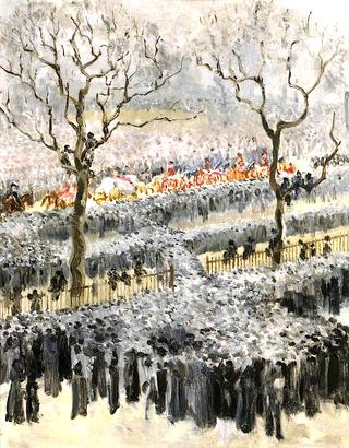 维多利亚女王的送葬队伍经过伦敦海德公园
