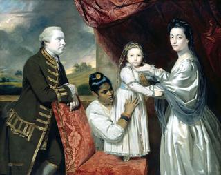 乔治·克莱夫和他的家人和一个印度女佣