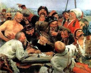 The Reply of the Zaporozhian Cossacks to Sultan Mahmoud IV (study).