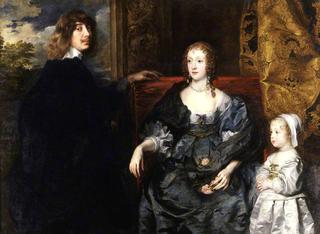 阿尔杰农·珀西爵士（1602-1668）与安妮·塞西尔夫人及其女儿