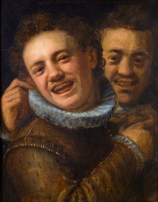 Two Laughing Men ~ Double Self-Portrait