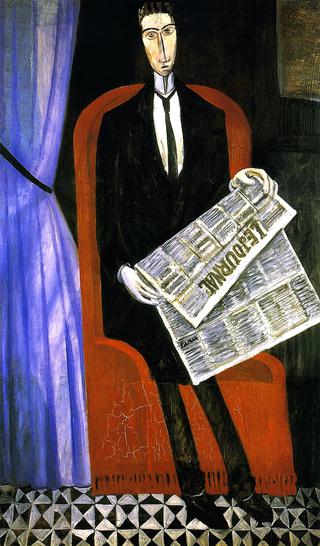 Portrait of an Unknown Man Reading a Newspaper