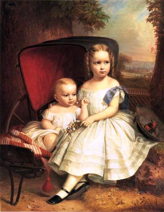 两个孩子的画像，海伦和爱丽丝·卡普伦