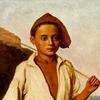 卡普里一个年轻的渔夫男孩的画像