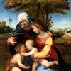 圣母子与圣伊丽莎白与幼时施洗者圣约翰在风景中