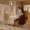 女熨衣工，洗衣工的习作