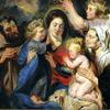 圣约翰的神圣家庭，他的父母和天使