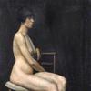 裸体女性坐像