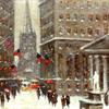 纽约金融区冬季