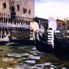 威尼斯总督府外的平底船