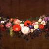 牡丹、玫瑰、罂粟、丁香和紫罗兰的花环