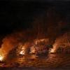 1759年6月28日，法国舰队在魁北克附近袭击英国舰队