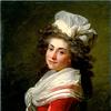 格雷考特侯爵的肖像，没有德拉弗雷斯奈，穿着红色天鹅绒连衣裙