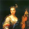 年轻女子演奏中提琴的画像