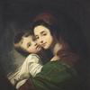 艺术家的妻子伊丽莎白·舍威尔和他们的儿子拉斐尔·拉马尔·韦斯特