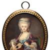一个带吉他的女人的肖像，叫路易丝·德奥蒙特，马扎林，公爵夫人德奥蒙特