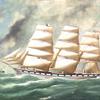 广场三桅船奎洛塔全速驶离勒阿弗尔港的画像