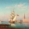 威尼斯总督府前的吊舱和商船