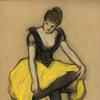 黄色图图：一个坐着的舞者的习作