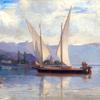 日内瓦湖和帆船