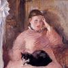 带猫的女人，马奈夫人的肖像