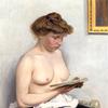 裸体女人，阅读